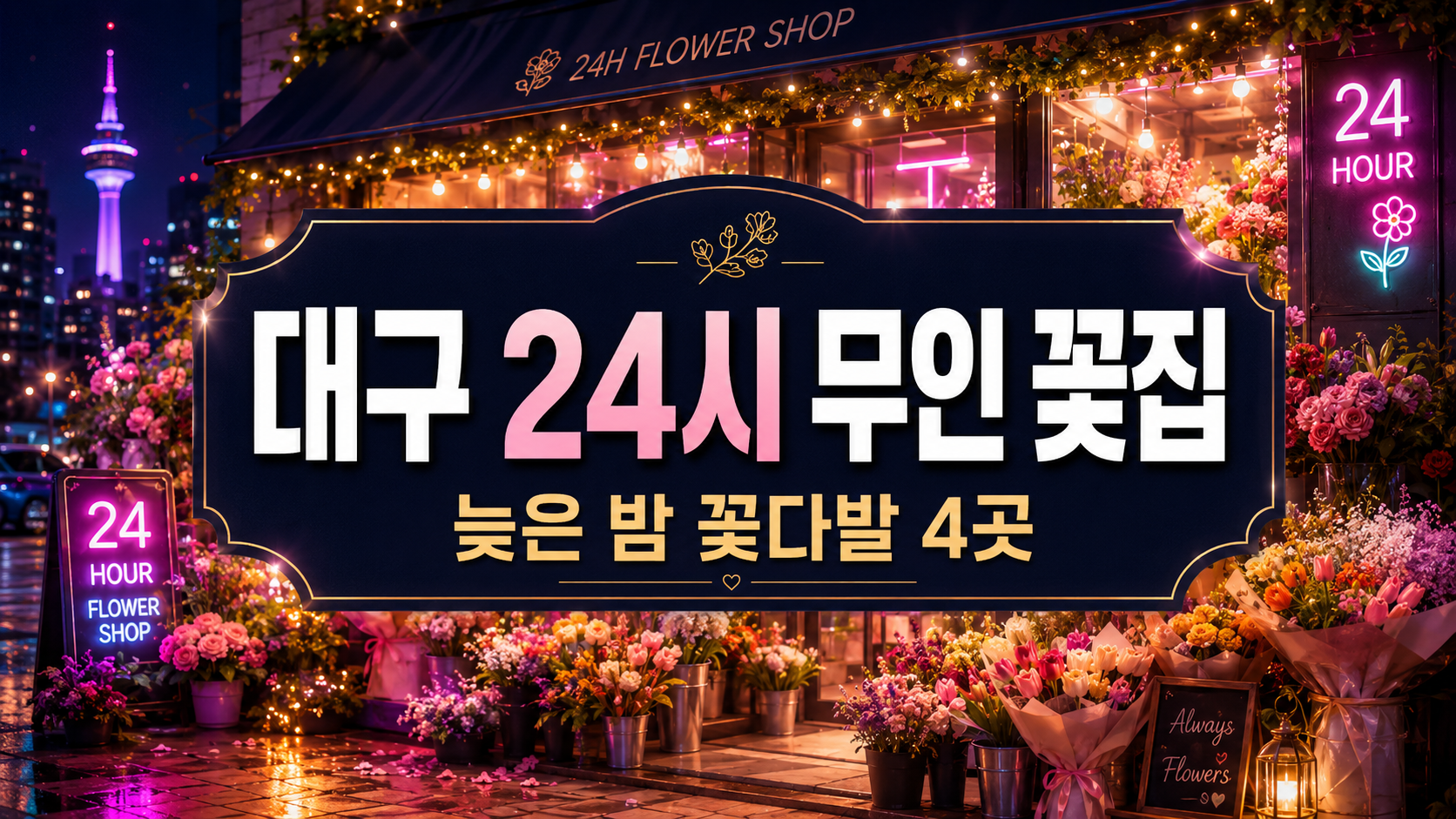 대구 24시 무인 꽃집 4곳｜늦은 밤 꽃다발 살 수 있는 곳 2026