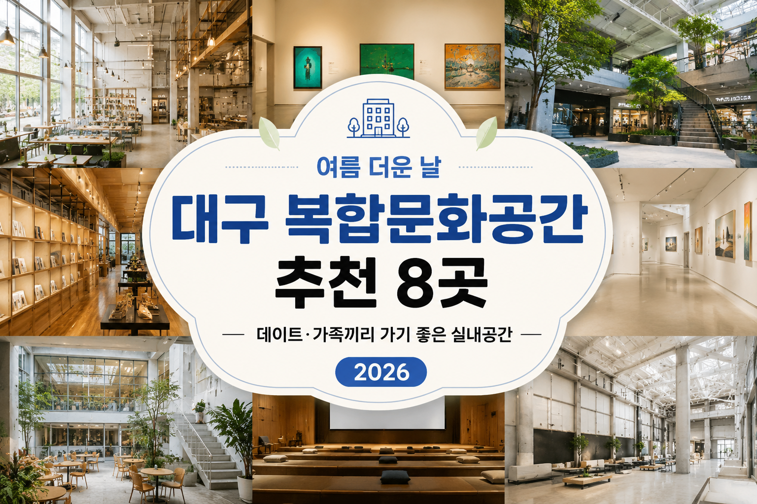 대구 복합문화공간 추천 8곳｜여름 더운 날 데이트·가족끼리 가기 좋은 실내공간 2026