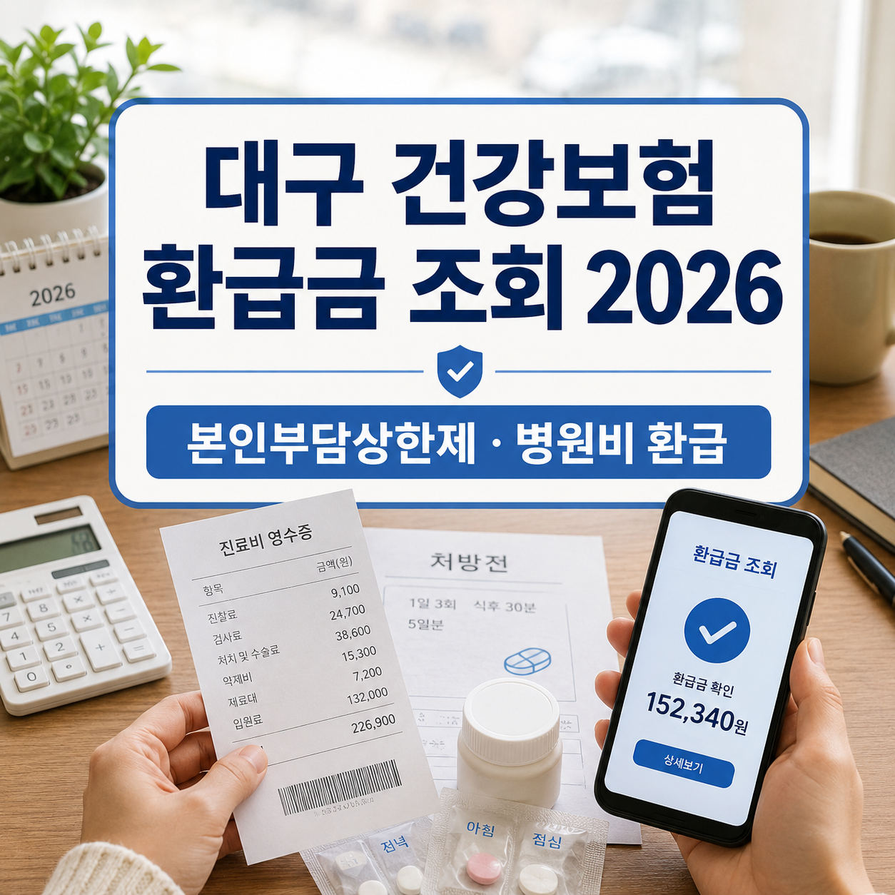 대구 건강보험 환급금 조회 2026｜본인부담상한제·병원비 많이 쓴 집이라면 꼭 확인하세요