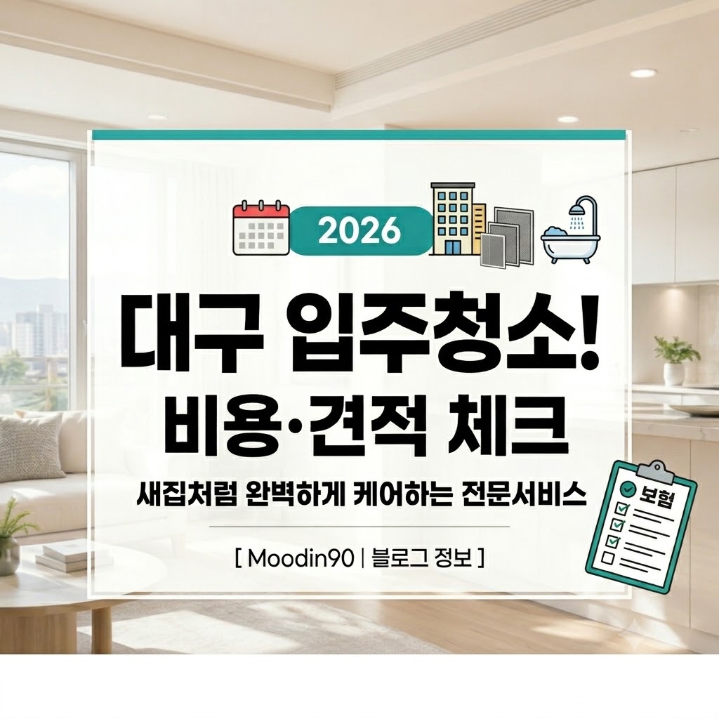입주청소 업체 고르는 팁 2026｜견적서·청소범위·추가비용 기준