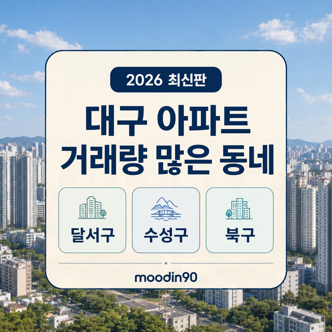 2026 대구 아파트 거래량 많은 동네|달서구·수성구·북구 상반기 순위 해석