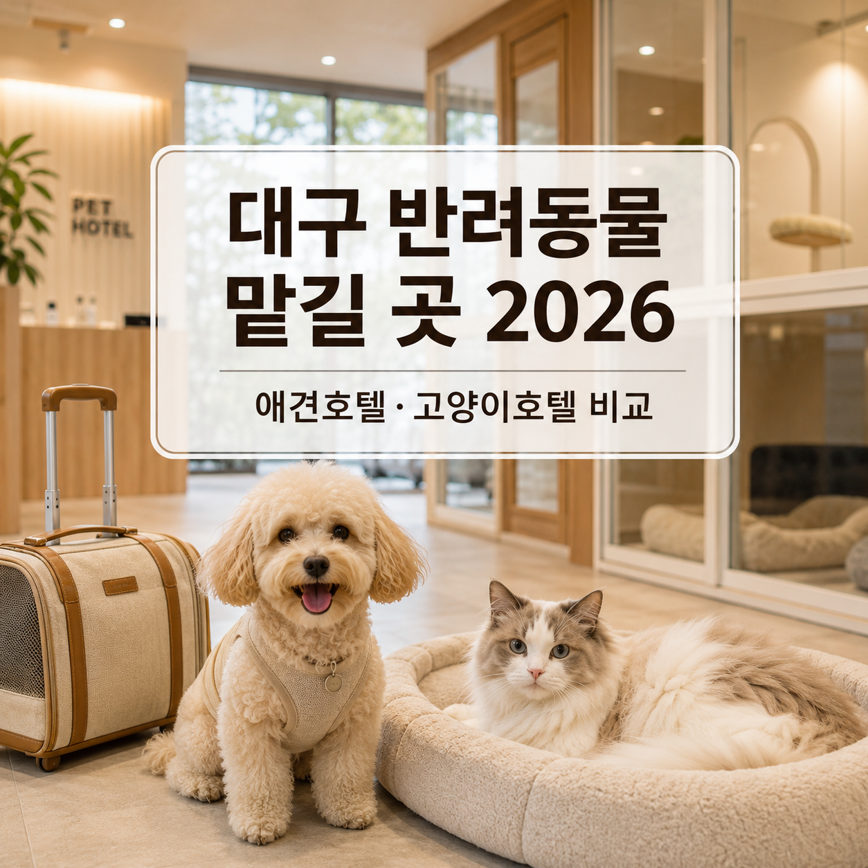 대구 휴가철 반려동물 맡길 곳 2026 – 애견호텔·고양이호텔·펫시터 비교