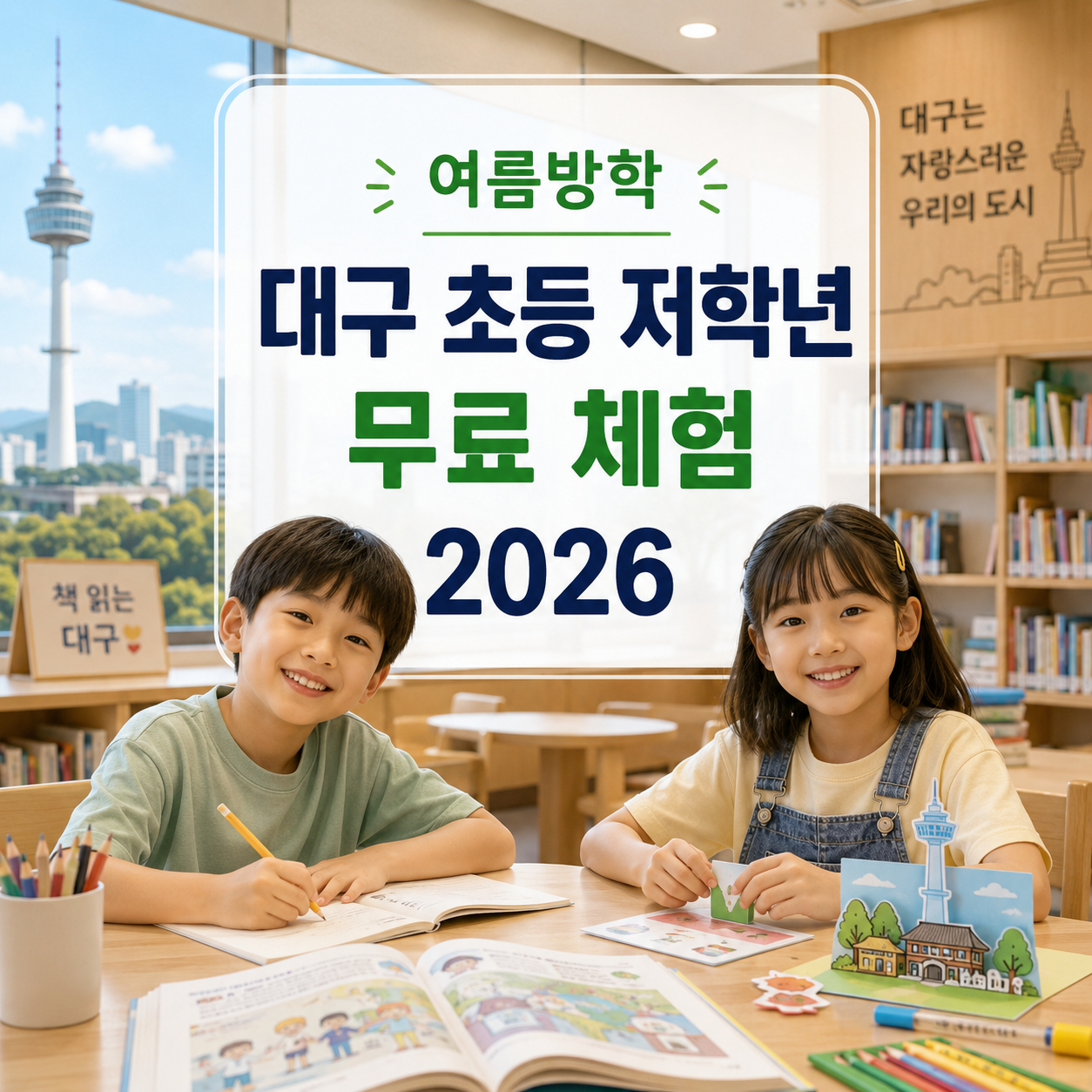 대구 초등 저학년 무료 체험 2026 – 여름방학 독서교실·수학캠프 신청 정리