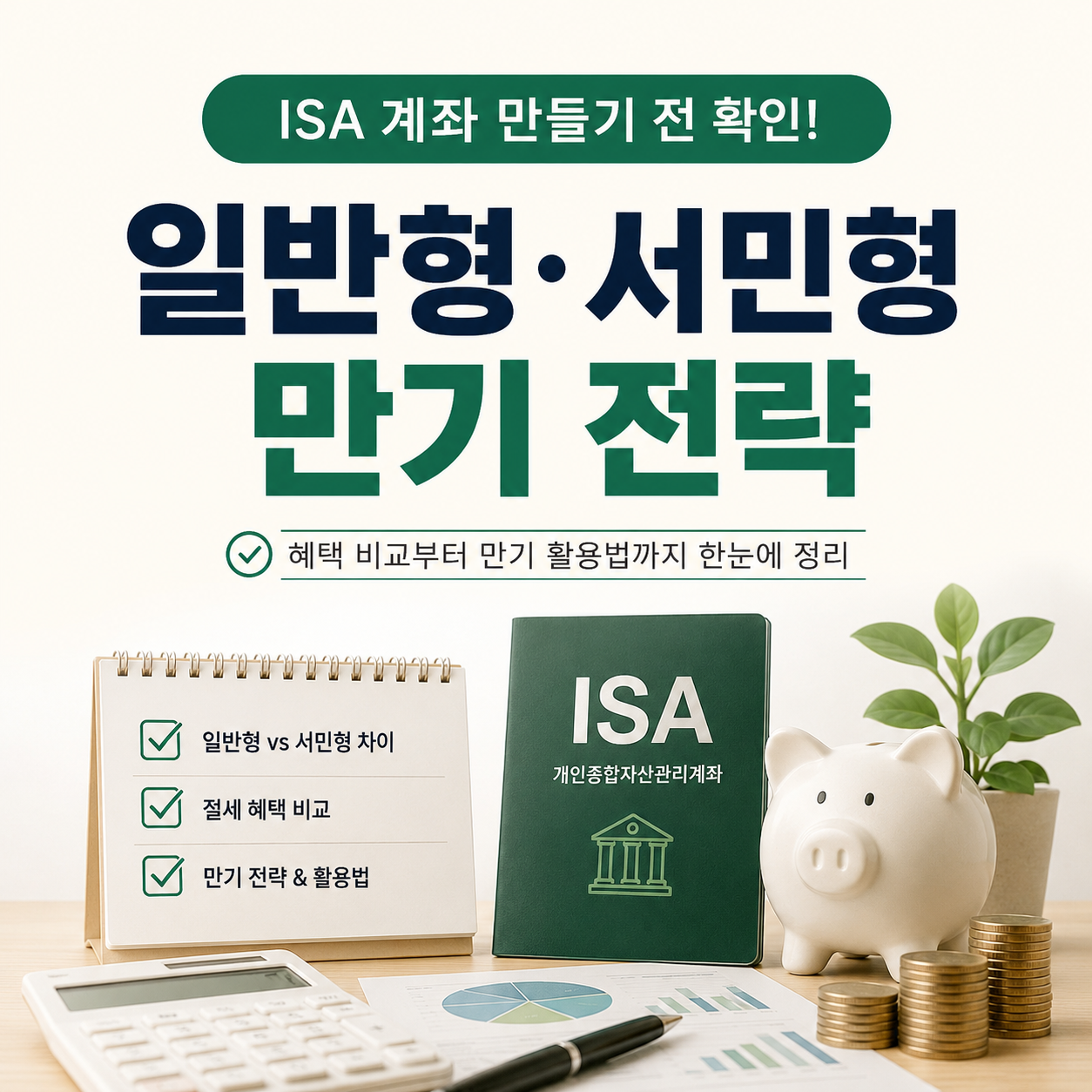 ISA 계좌 만들기 전 확인｜일반형·서민형·만기 전략