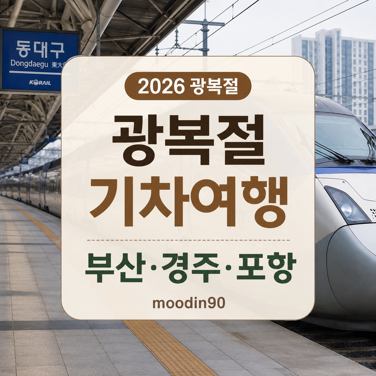 대구 출발 광복절 기차여행 2026｜부산·경주·포항 비용