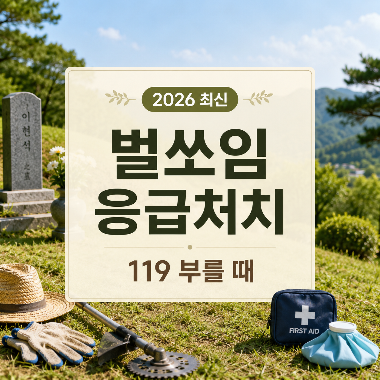 벌쏘임 응급처치 2026｜벌초·성묘 전 119 부를 증상