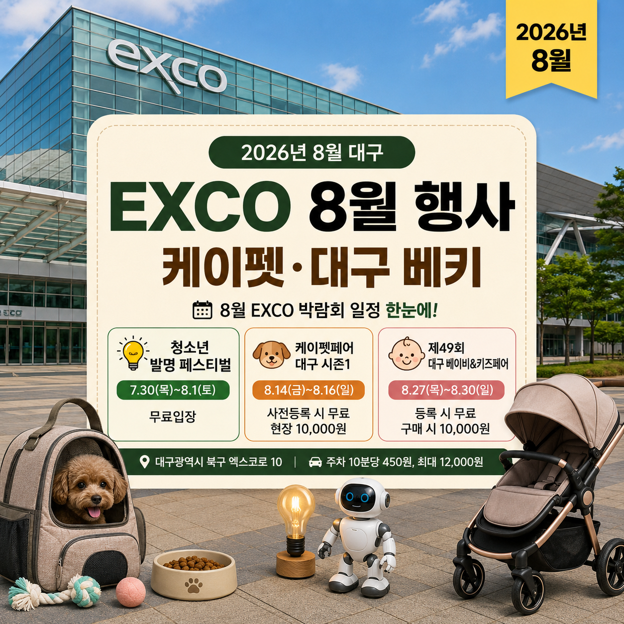 2026 EXCO 8월 행사 일정｜케이펫페어·대구 베키