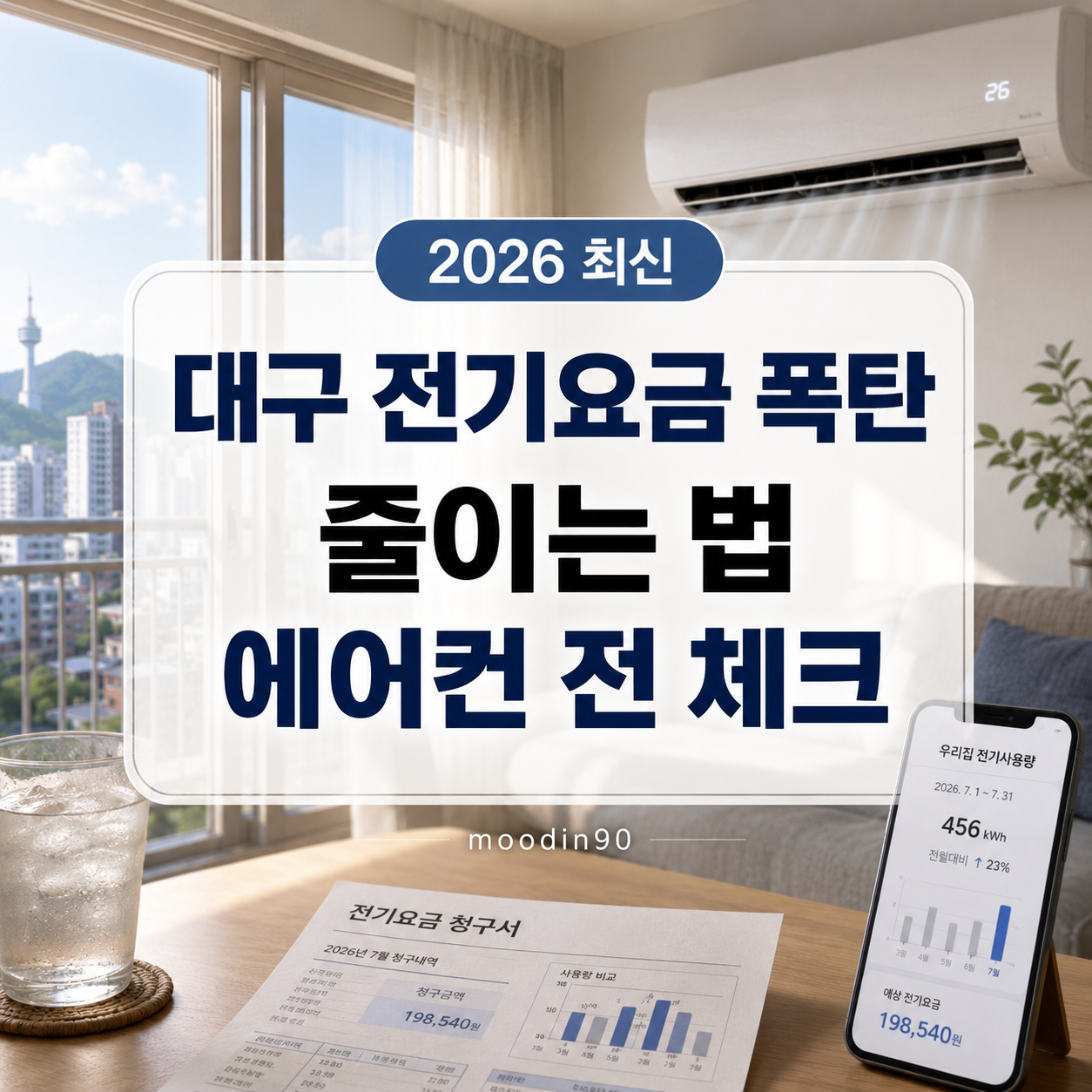 대구 전기요금 폭탄 줄이는 법 2026｜폭염 기간 에어컨 켜기 전 꼭 볼 체크