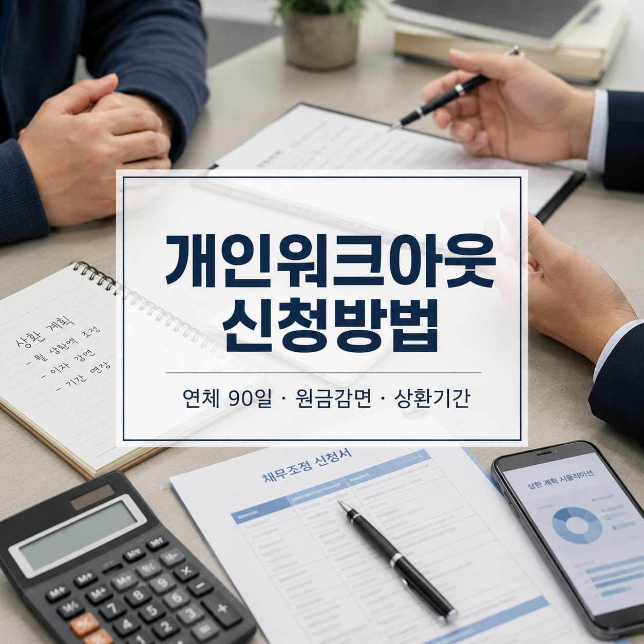 개인워크아웃 신청방법 2026｜연체 90일·원금감면·상환기간