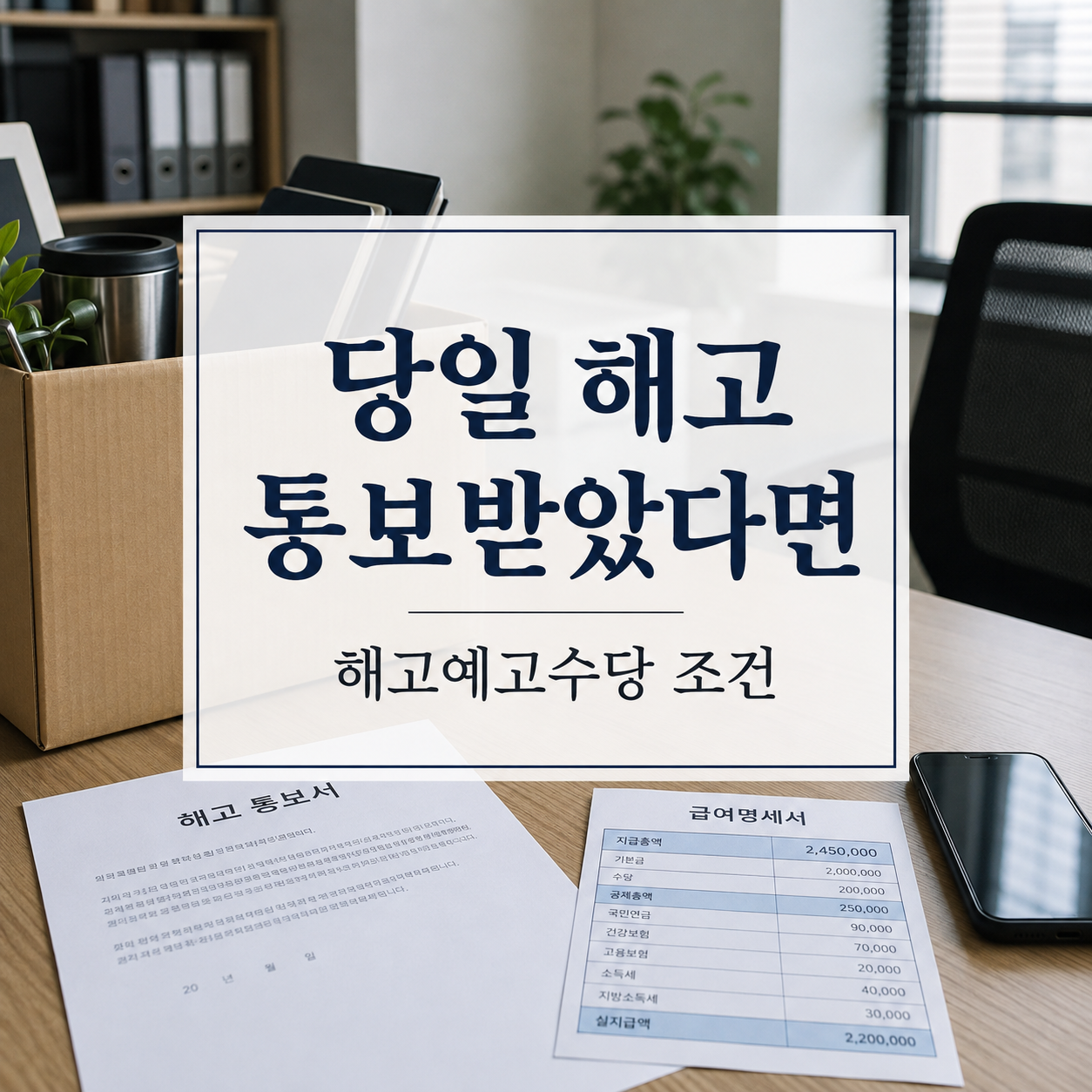해고예고수당 조건 2026｜당일 해고·3개월 미만·5인 미만 확인