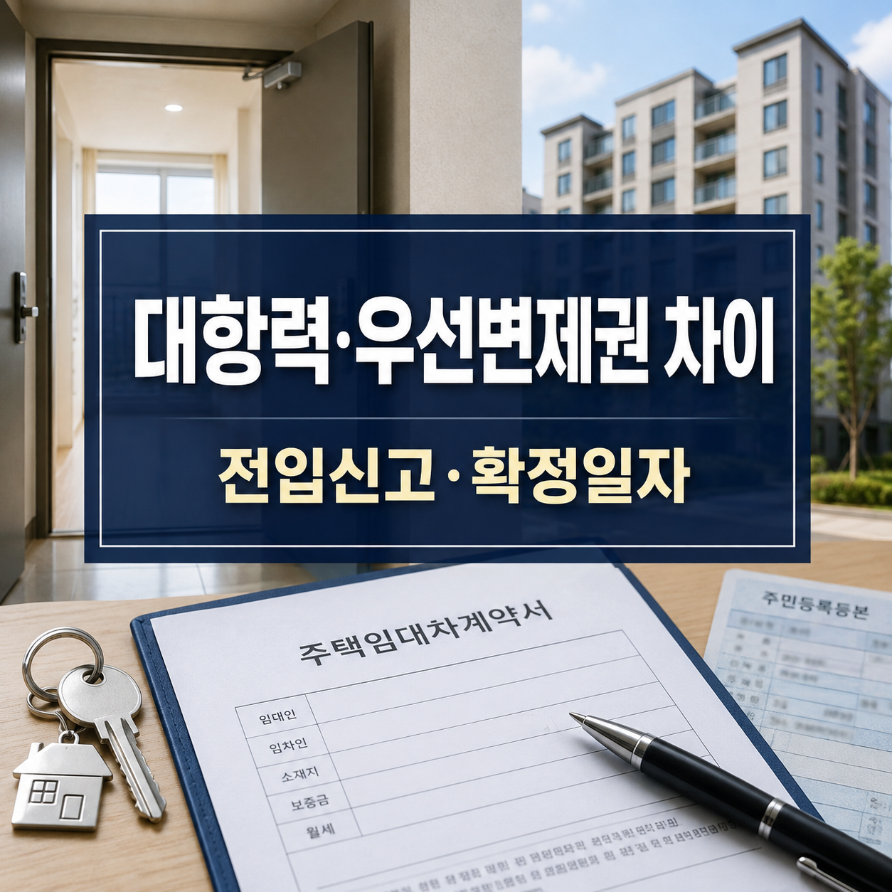 대항력과 우선변제권 차이 2026｜전입신고·확정일자 효력 시점