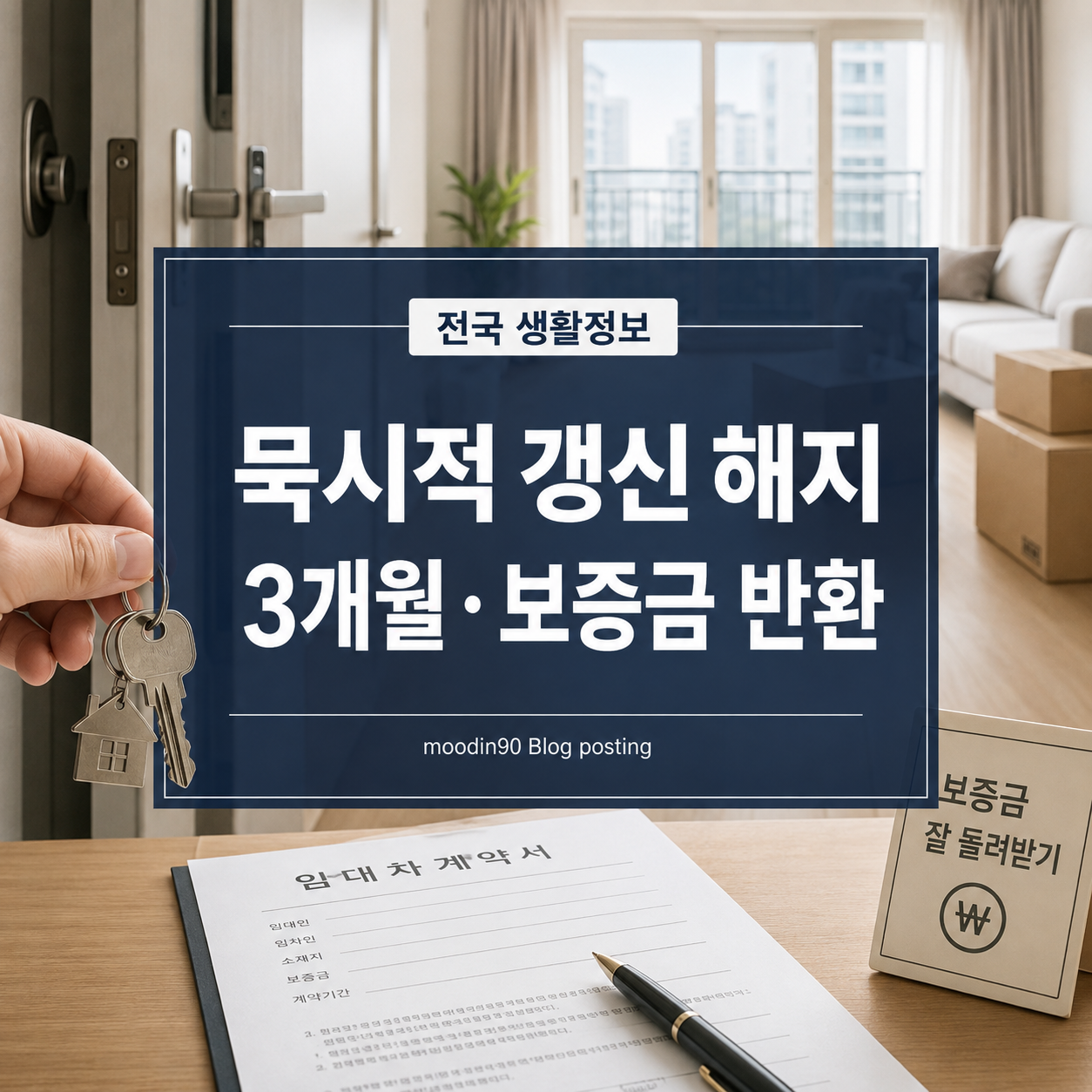 묵시적 갱신 후 계약해지 방법｜3개월·보증금 반환