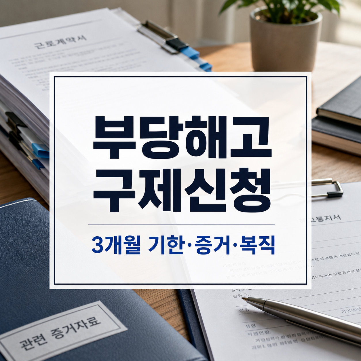 부당해고 구제신청 방법|3개월 기한·증거·복직명령