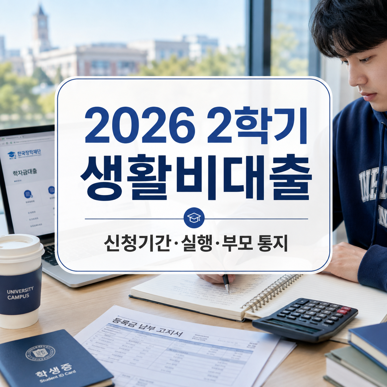 2026년 2학기 학자금 생활비대출 신청기간|200만원 실행·부모 통지