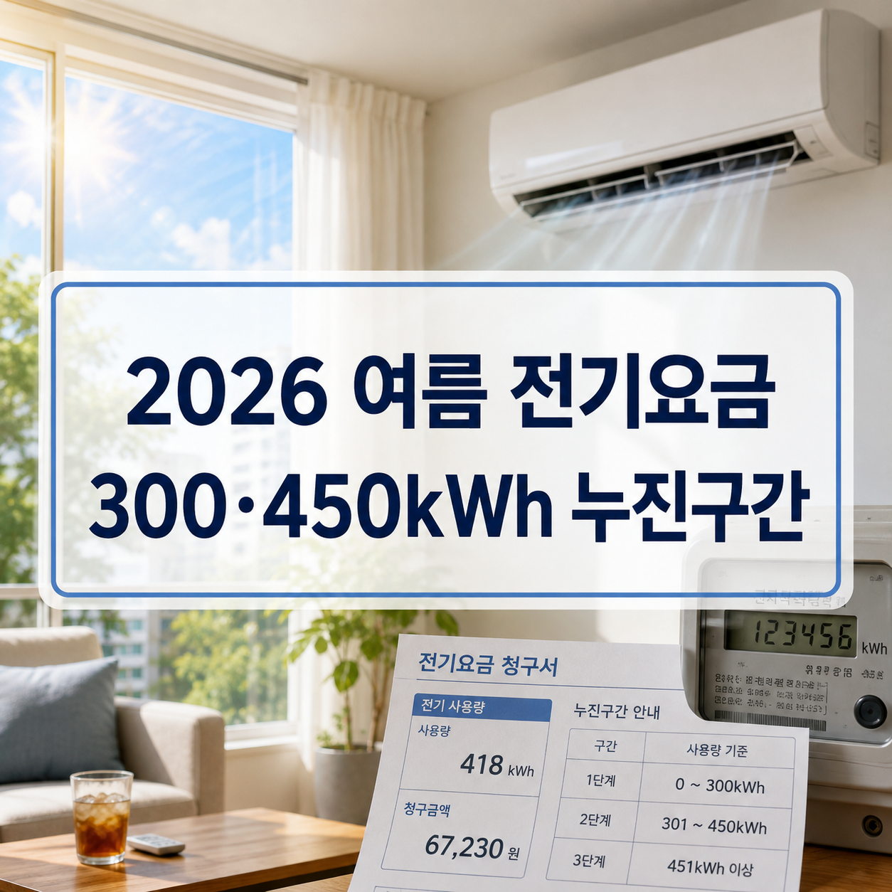 2026 여름 전기요금 누진구간｜300·450kWh 기준