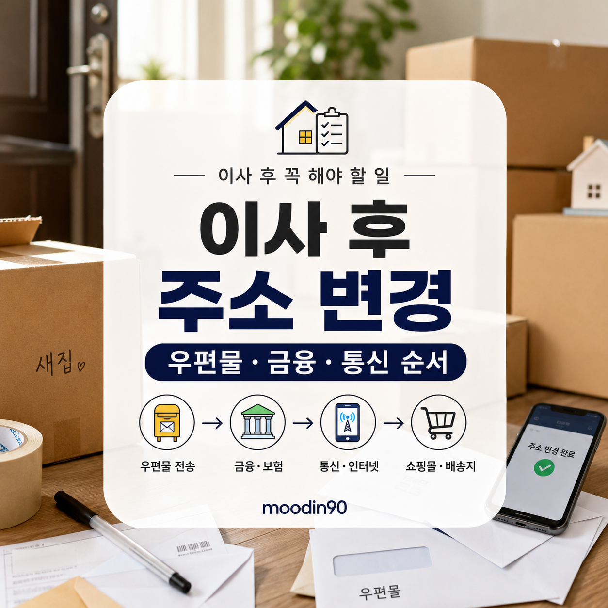 이사 후 주소 변경 체크리스트｜우편물·금융·보험·통신