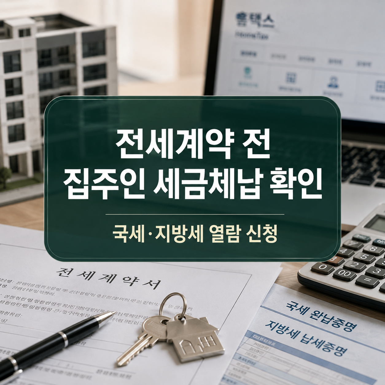 전세계약 전 집주인 세금체납 확인|국세·지방세 열람방법