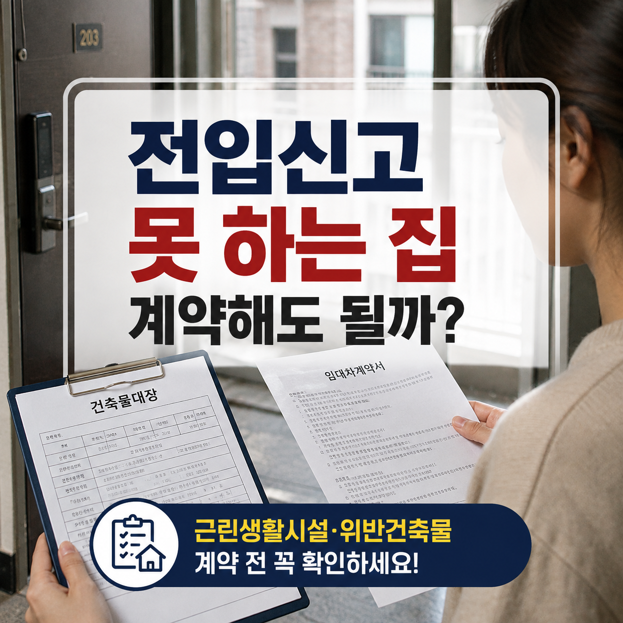 전입신고 못 하는 집 계약해도 될까｜근린생활시설·위반건축물 확인법
