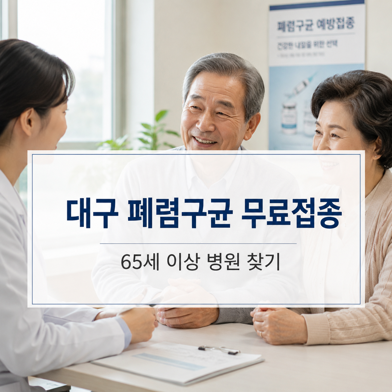 2026 대구 65세 이상 폐렴구균 무료접종|지정의료기관·보건소 찾기