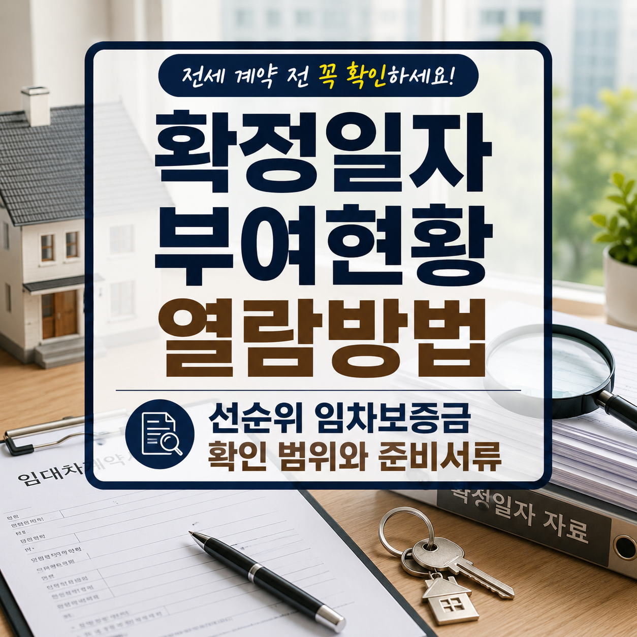 확정일자 부여현황 열람방법｜선순위 임차보증금 확인